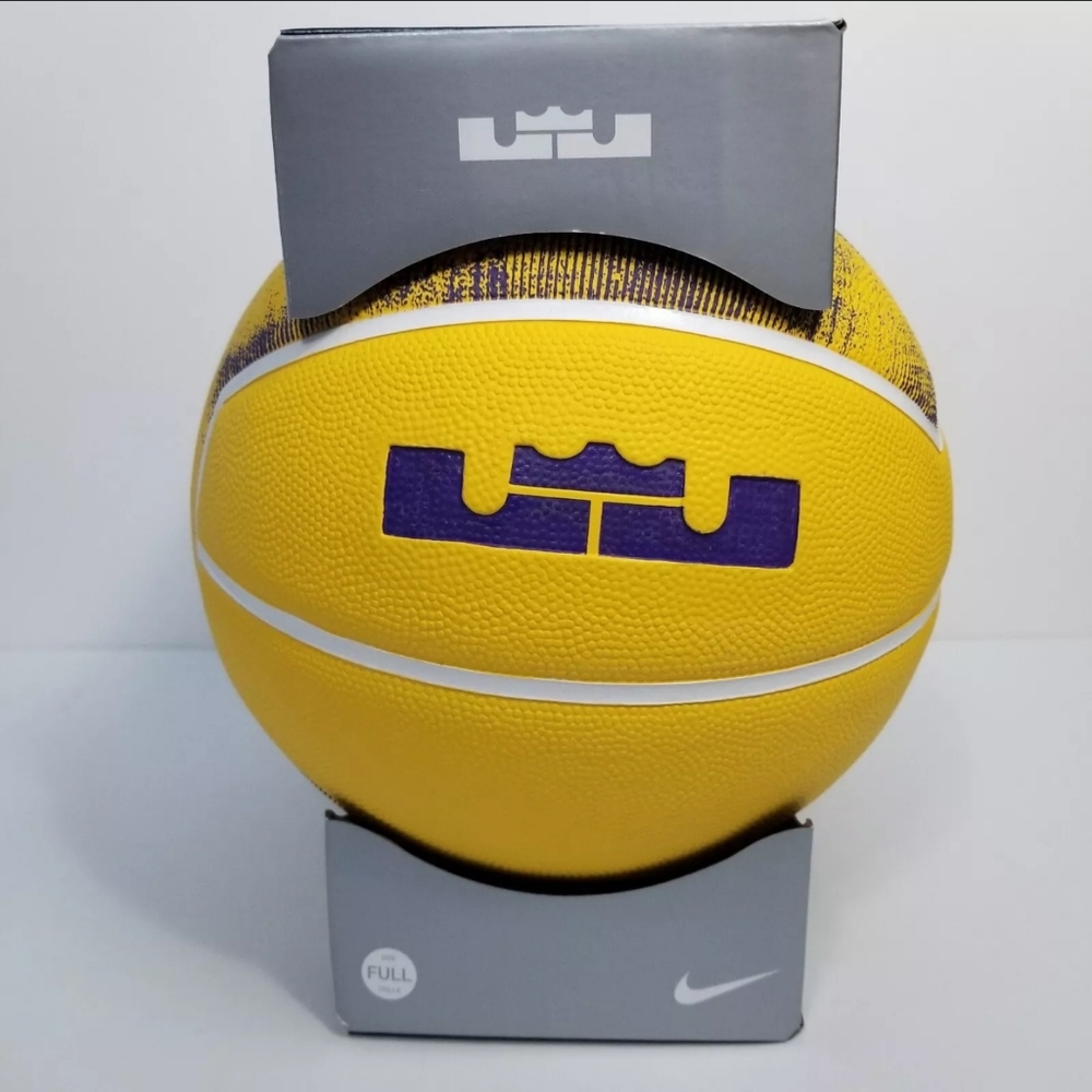 Nike Lebron James Basketball Ball Full Size 29.5 Lakers White Yellow Purple